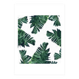 Banana Leaf Watercolor Painting, Tropical Nature Botanical Palm Illustration Bohemian Minimal Luxe (Print Only) thumbnail
