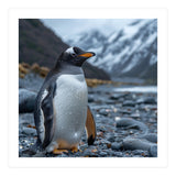 Gentoo Penguin Standing On A Rocky Shore (Print Only) thumbnail