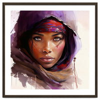 Watercolor Tuareg Woman #6