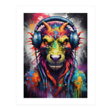 Dragon In Headphones Music (Print Only) thumbnail