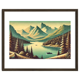Vintage Alpine Lake Poster thumbnail