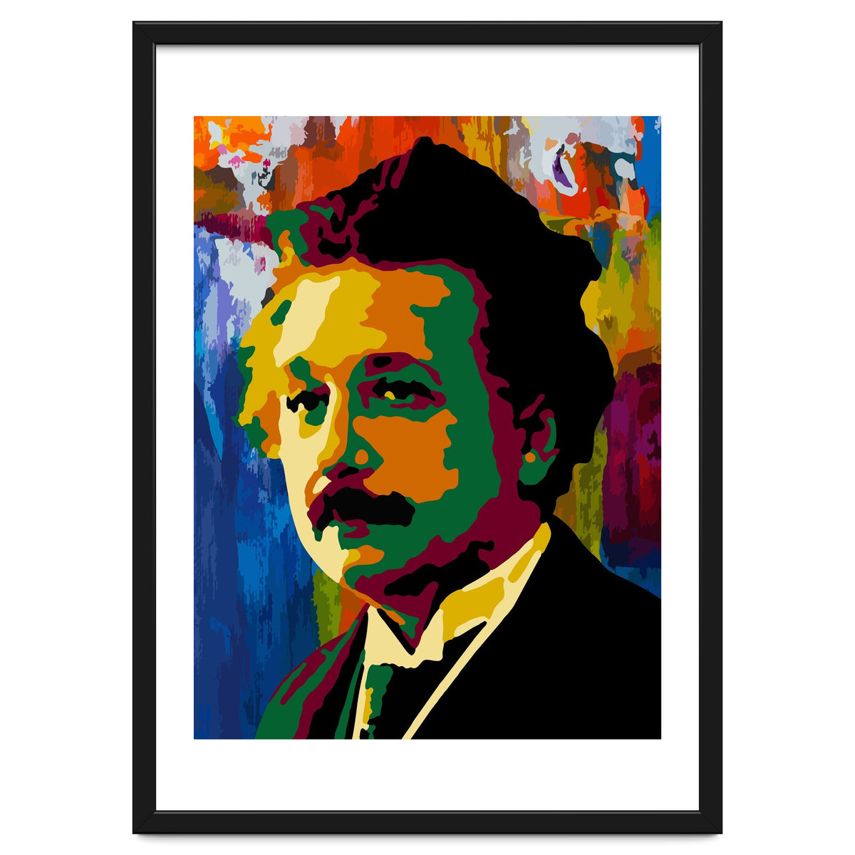 Albert Einstein Colorful Abstract