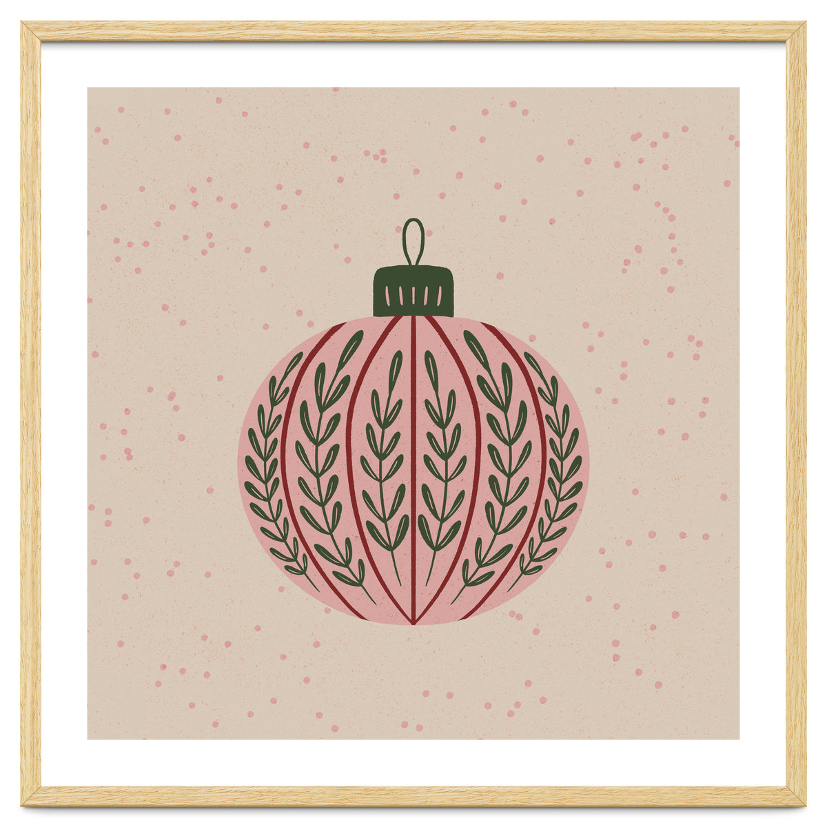 Christmas globe with branches