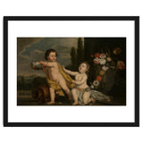 German Master (18th Century) – Two Putti with Garlands of Flowers thumbnail