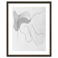 Abstract Black And White Flowing Lines And Shapes