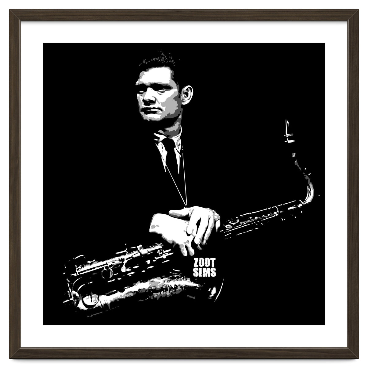 Zoot Sims American Jazz Saxophonist in Grayscale