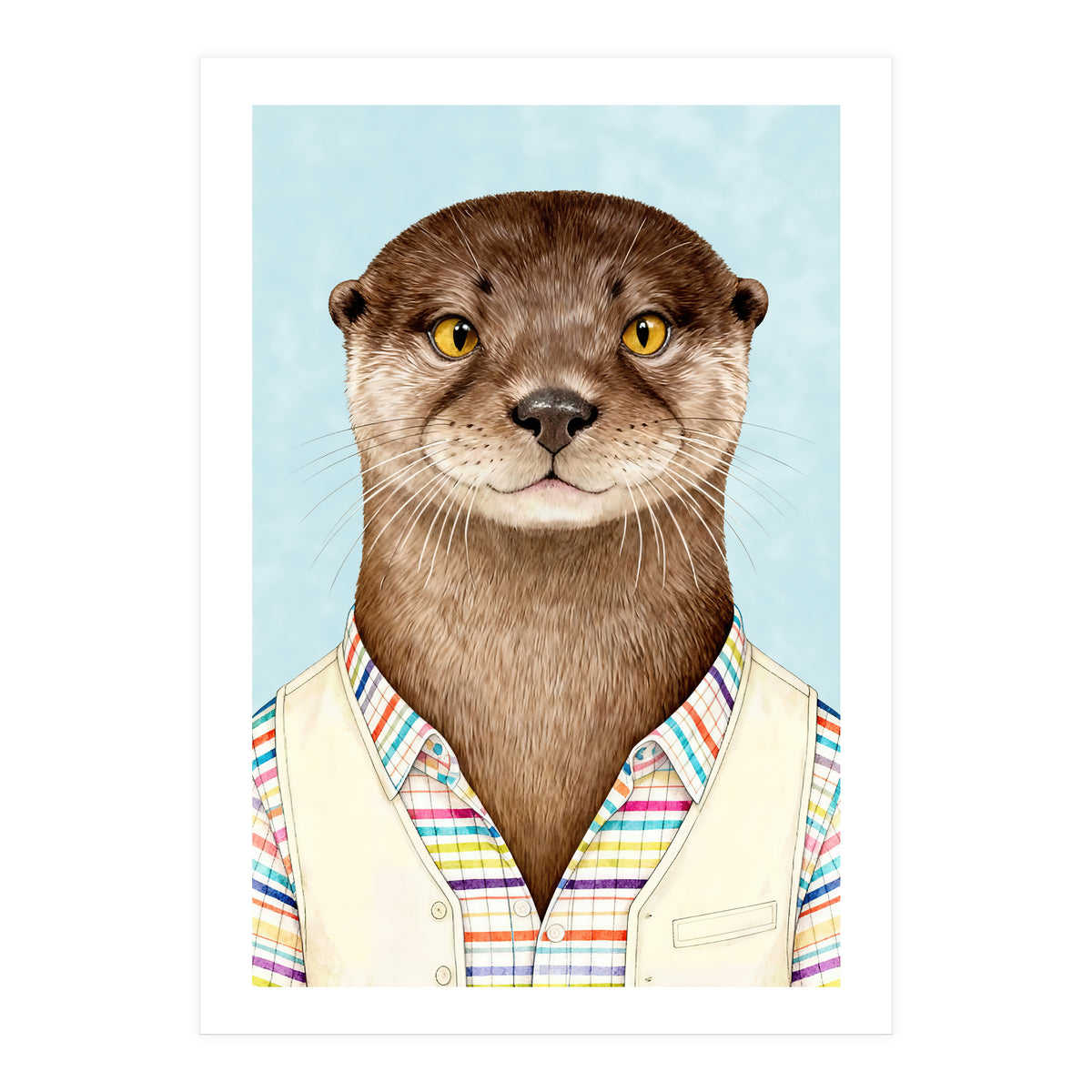Otter Portrait in Jacket (Print Only)