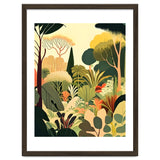 Pastel Garden, Botanical Nature Plants Jungle, Bohemian Eclectic Forest Illustration thumbnail