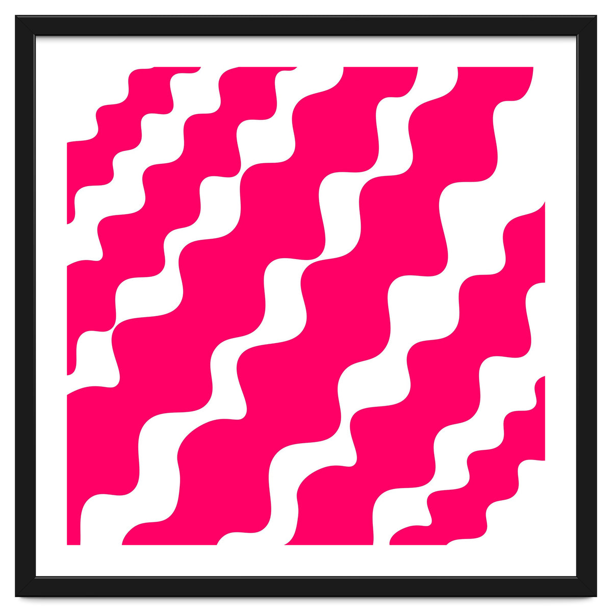 Slanting Pink Wavy Pattern
