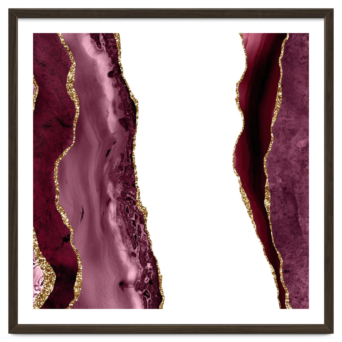 Burgundy & Gold Agate Texture 20