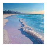 Sparkling Pastel Shoreline with Glittering Turquoise Waves (Print Only) thumbnail