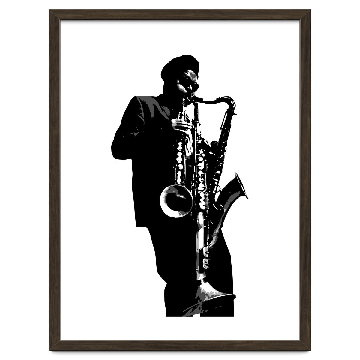 Rahsaan Roland Kirk Jazz Music Legend in Grayscale