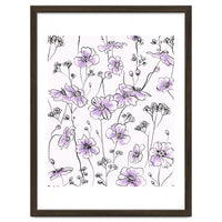 Wild Roses Floral Pattern - Purple