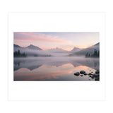 Misty Morning Reflection: Serene Alpine Lake (Print Only) thumbnail