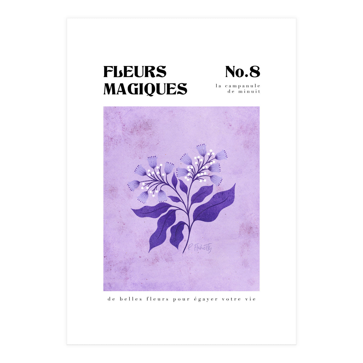 Magical Flowers No.8 Midnight Bellflowers (Print Only)