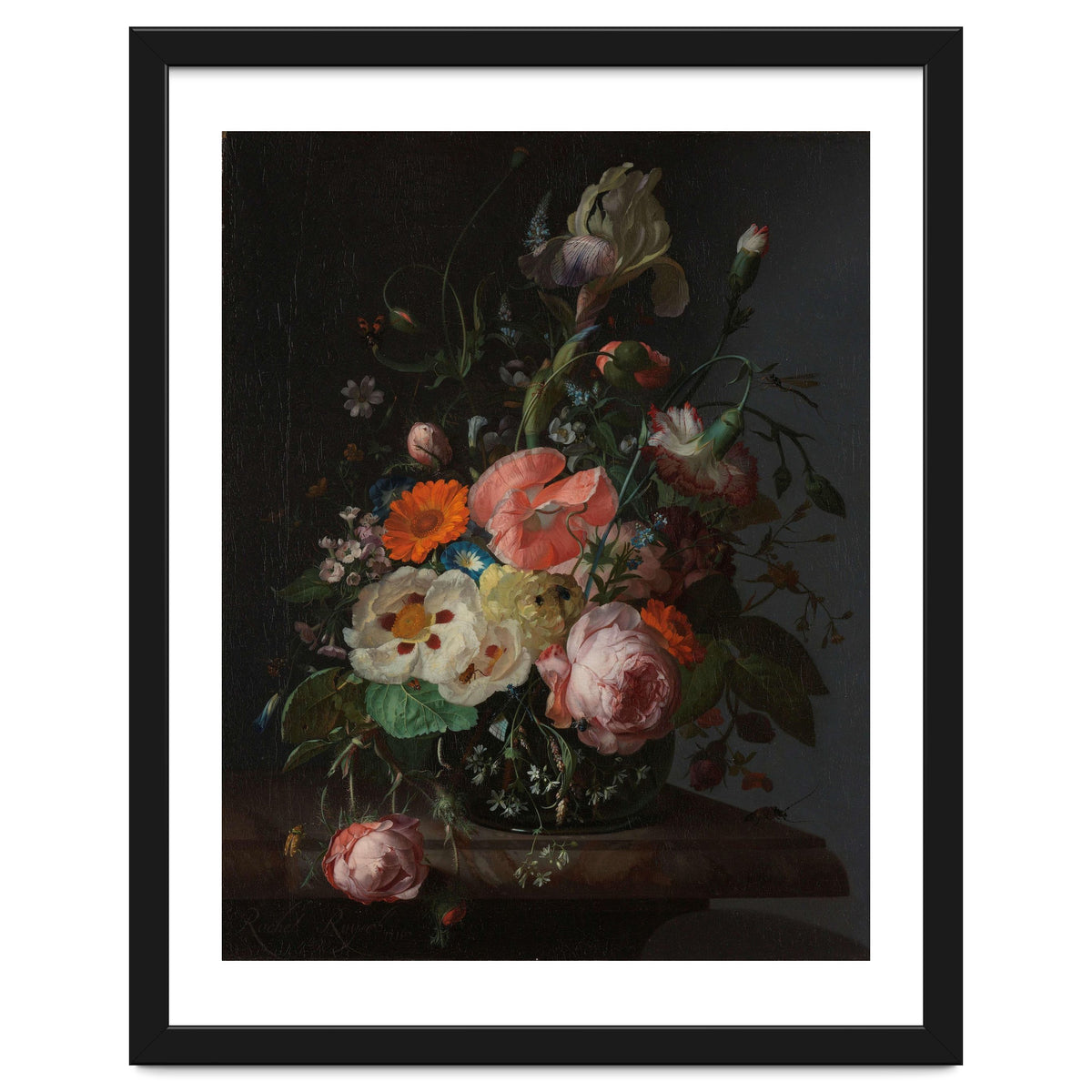 Still Life with Flowers on a Marble Tabletop. Dating: 1716. Measurements: h 48.5 cm × w 39.5 cm.