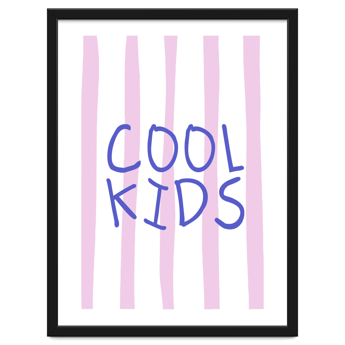 Cool Kids Club, Fun Playful Quote Print for Kids Room and Playroom Decor