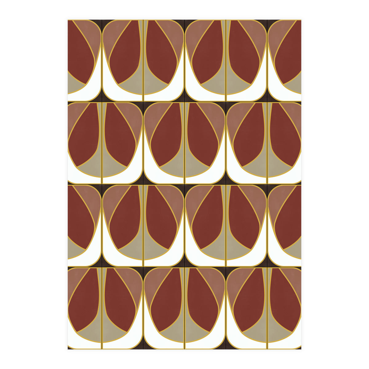 Umber Deco Tiles (Print Only)