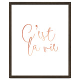 C'est la vie Rose Gold | Motivational Typography Quote Positivity | Handwritten Good Vibes Celebrate thumbnail