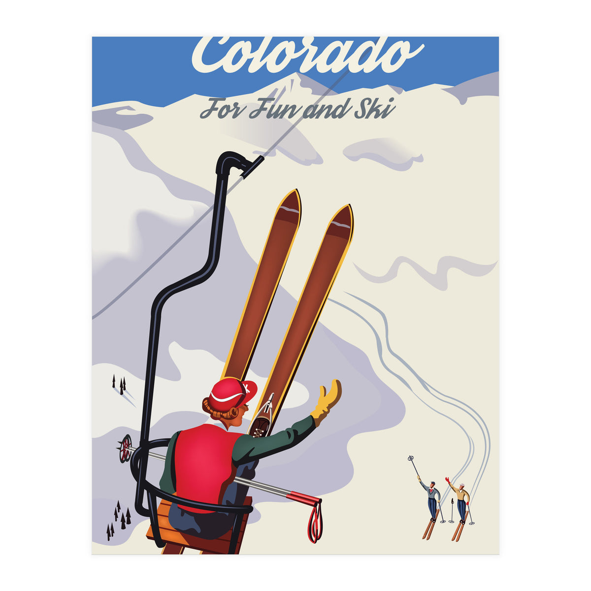 Colorado For Fun And Ski (Print Only)