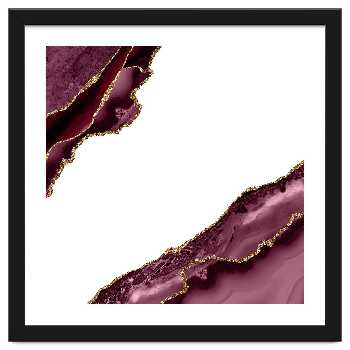 Burgundy & Gold Agate Texture 19