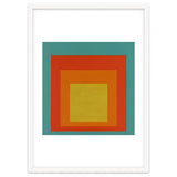 JOSEF ALBERS - HOMAGE TO THE SQUARE GREEN RED YELLOW ORANGE thumbnail