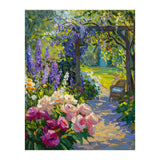 Serene Summer Garden Path Oil Painting (Print Only) thumbnail
