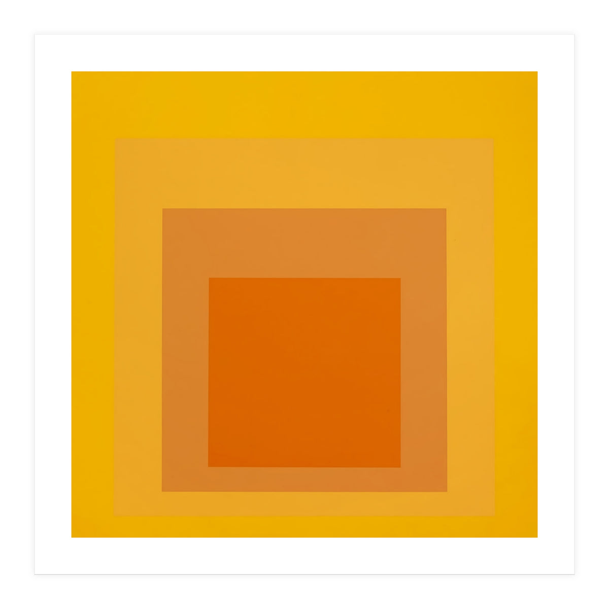 JOSEF ALBERS - HOMAGE TO THE SQUARE YELLOW ORANGE 2. HIGH RESOLUTION (Print Only)
