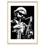 Rahsaan Roland Kirk American Jazz Multi-Instrumentalist in Grayscale 2 thumbnail