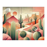 Art Deco Desert Cacti (Print Only)