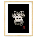 Angry Gorilla White In Black thumbnail