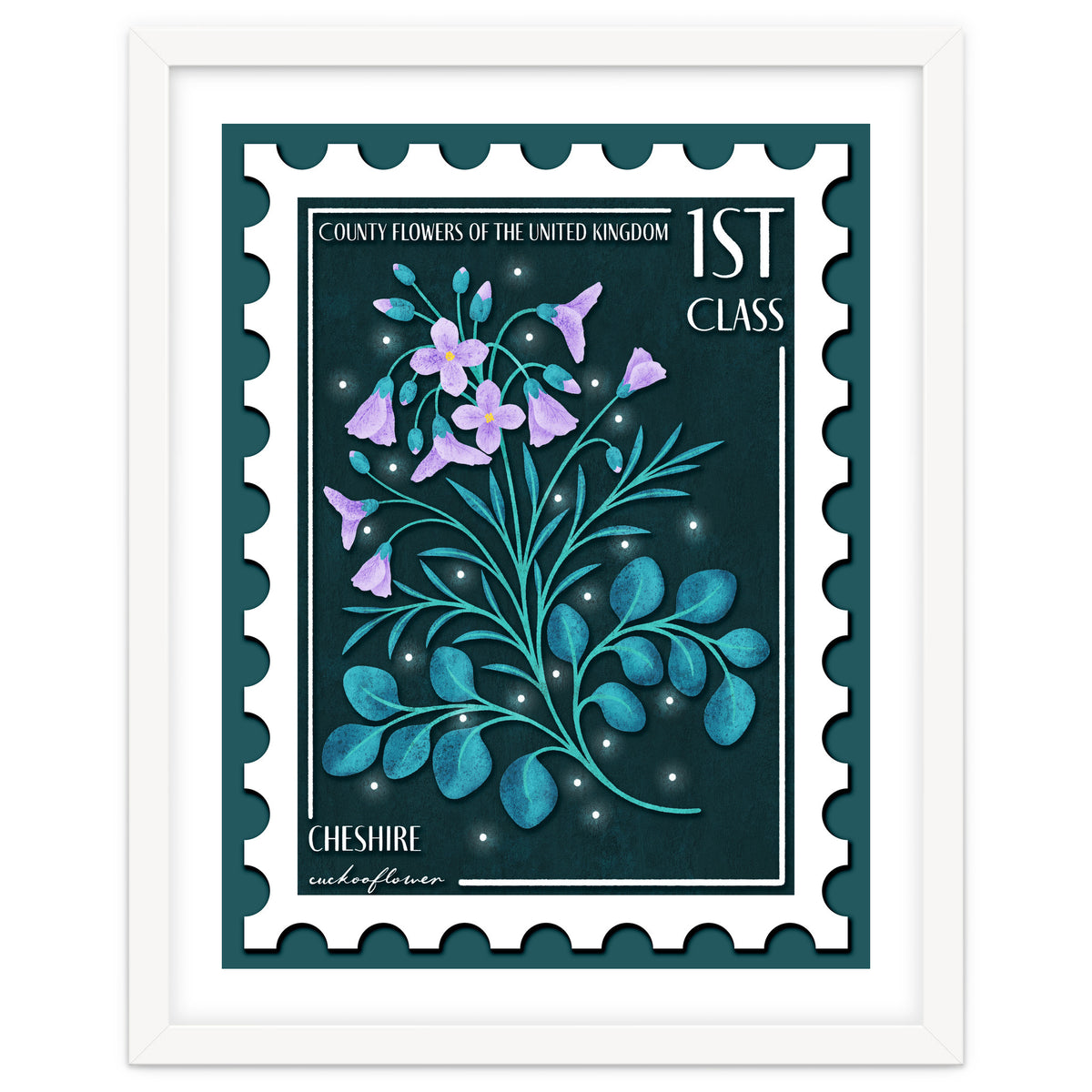 The Cheshire Cuckooflower Postage Stamp