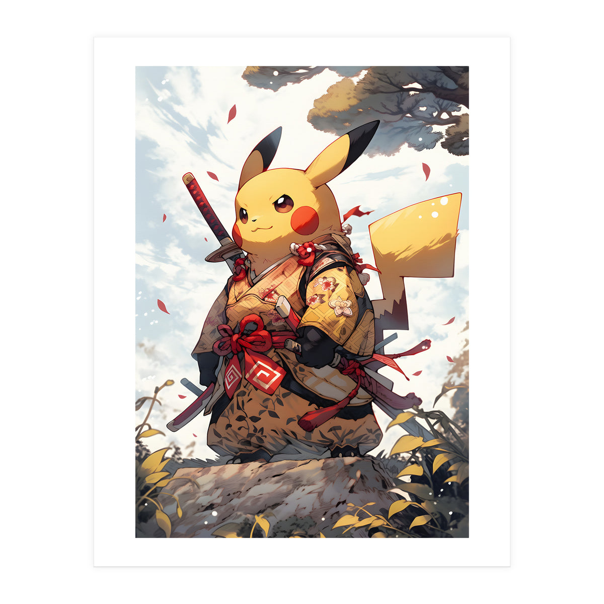 Pikachu Pokemon Samurai (Print Only)