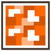Orange Abstract Square Tiles