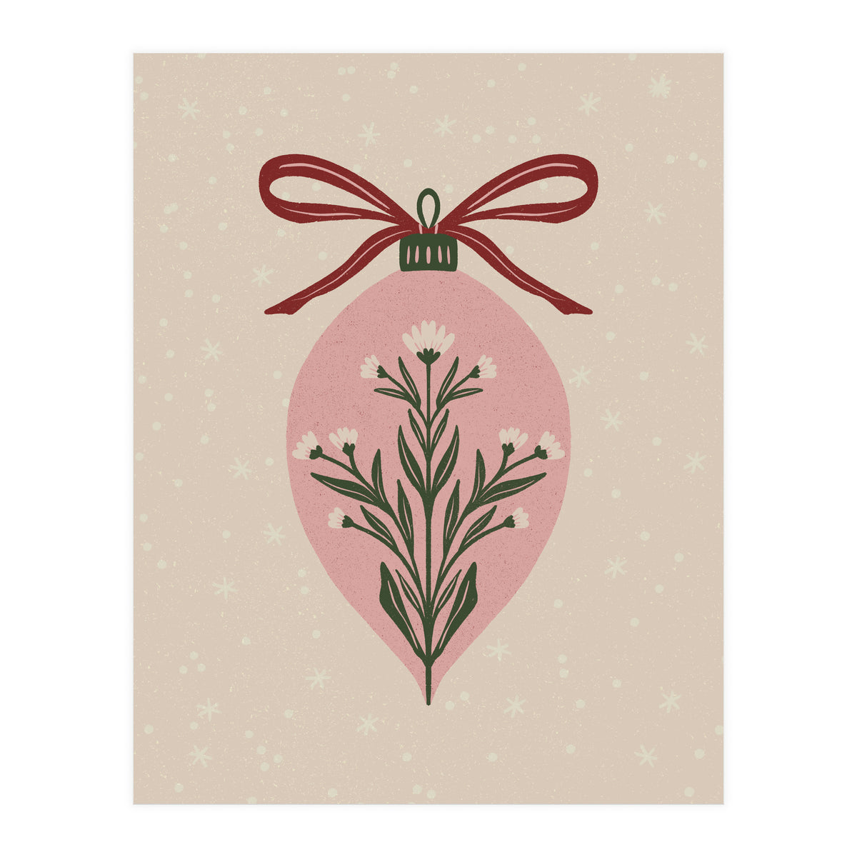 Christmas Floral Globe (Print Only)