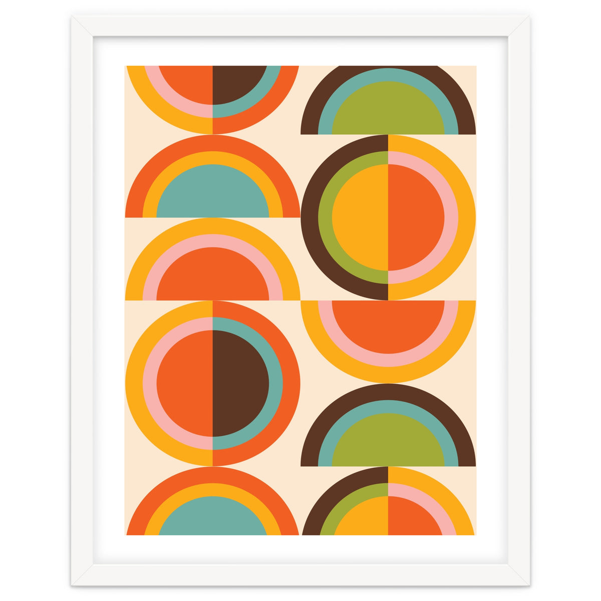 Bauhaus Geometric Rainbow