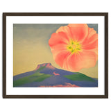 Georgia O’Keeffe – Hollyhock Pink with Pedernal (1937) | Vibrant Modernist Floral Landscape of New Mexico thumbnail