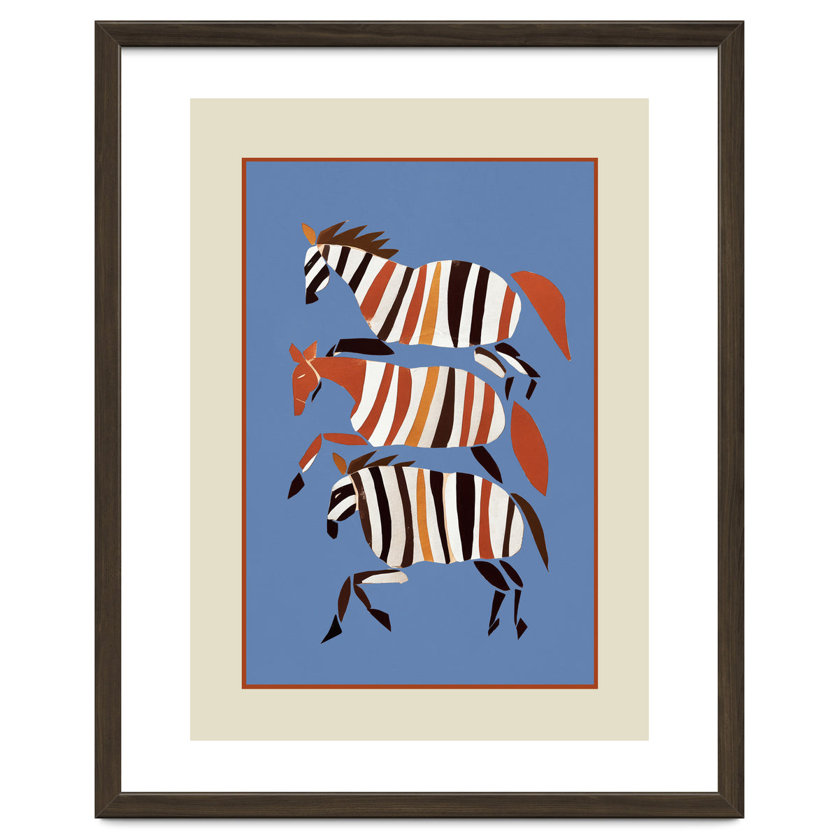 Striped Running Horses