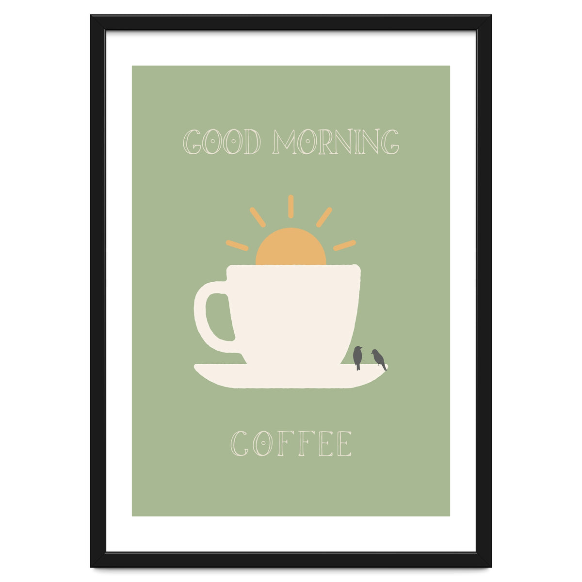 GOOD MORNING COFFEE with birds