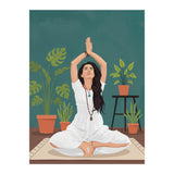 Serene Yoga Pose FitnessIllustration (Print Only) thumbnail