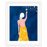 Pour Me Some Magic, Moon Stars Night Sky, Bohemian Woman Positivity Hope Miracle, Wine Holidays New Years Eclectic Gifts thumbnail