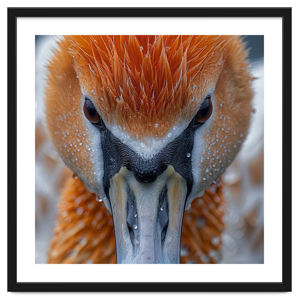 Close Up Of A Pelican's Beak With Water Droplets