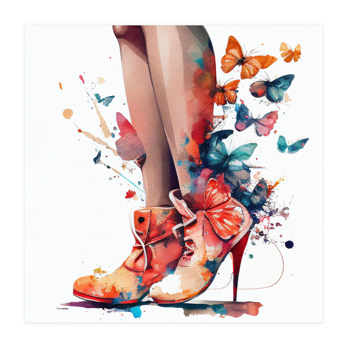 Butterfly Heels Splash (Print Only)