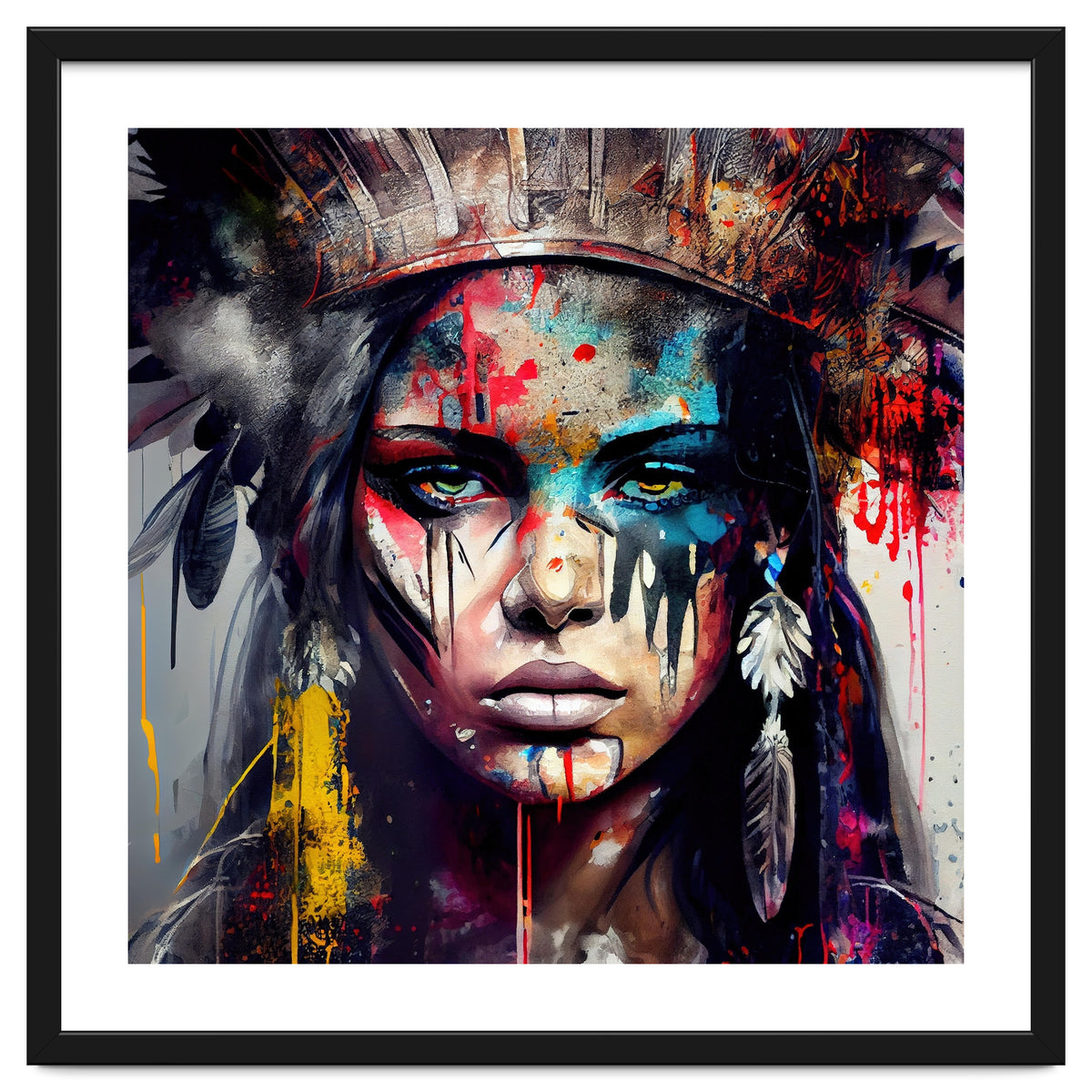 Powerful American Native Warrior Woman #5