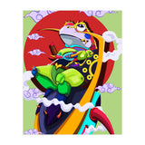 Knight Frog Cartoon Vintage Illustration (Print Only) thumbnail