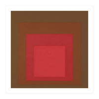JOSEF ALBERS - HOMAGE TO THE SQUARE, RED, BROWN  (Print Only)
