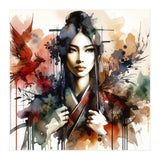 Phoenix Spirit Asian Warrior Portrait (Print Only) thumbnail