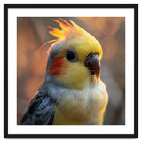 Cockatiel Parrot Portrait With Orange Cheeks thumbnail