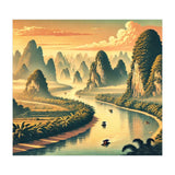 Vintage China, Guilin Karst Mountains Poster (Print Only) thumbnail