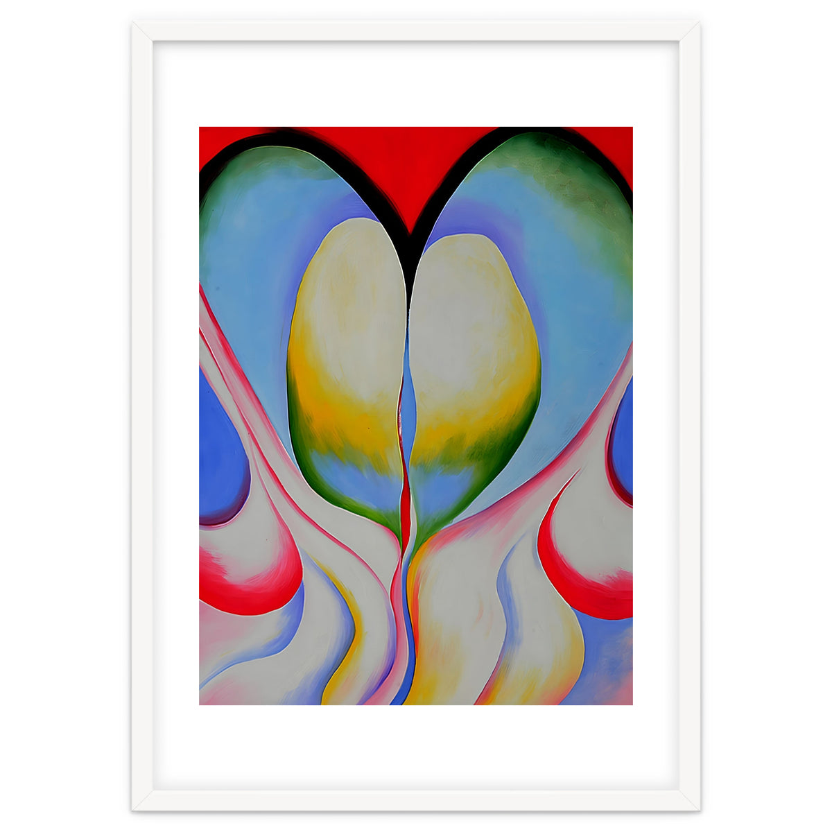 Georgia O’Keeffe – Series 1, No. 8 (1918) | Expressive Abstract Watercolor of Organic Rhythm and Modernist Form